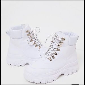 White Chunky Boots